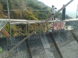 Thi Công Đổ Bê Tông Tay Công Trình Núi Bà Đen Tây Ninh