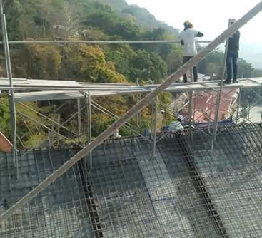 Thi Công Đổ Bê Tông Tay Công Trình Núi Bà Đen Tây Ninh